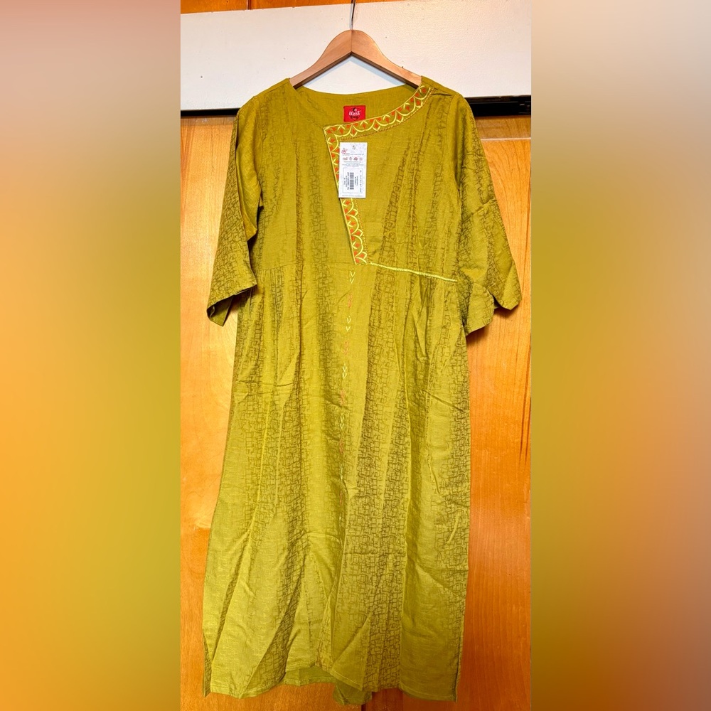 Gold Maxi Kurta Dress, size M (Brand New).